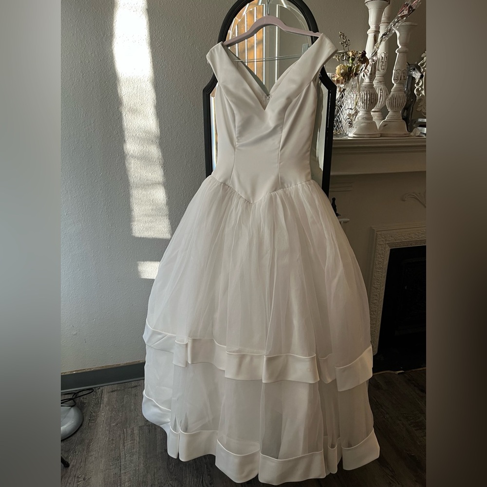 Alfred Angelo White Satin Bridal Bodice with Lace-Up Detail